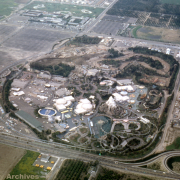 1962 aerial view during construction