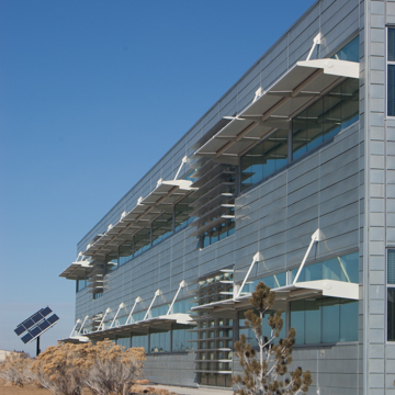 South facade showing solar shades
