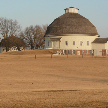 Dairy Experimental (left) and Dairy Horse (right) barns, looking southeast