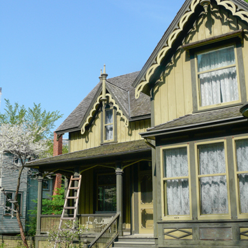 East elevation, looking southwest