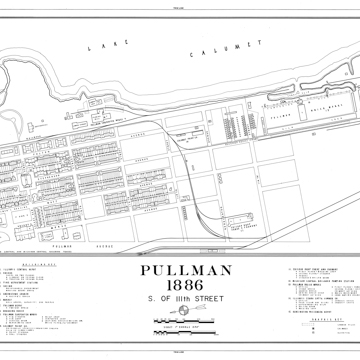 Plan of Pullman, 1886, South of 111th Street