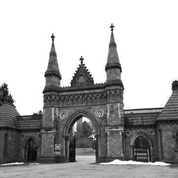 Forest Hills Cemetery entrance gates