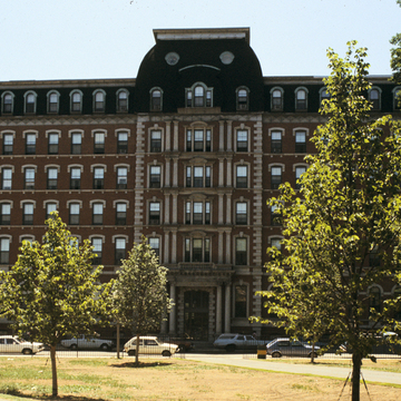 35-45 West Newton Street on Blackstone Square and Franklin Square House (St. James Hotel)