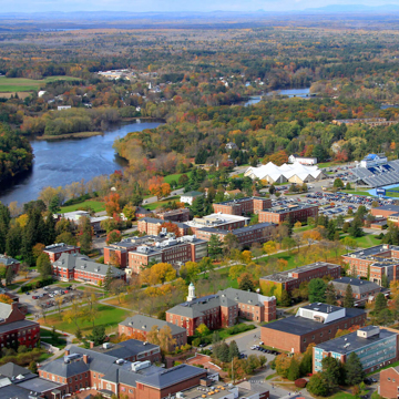 Aerial view of campus
