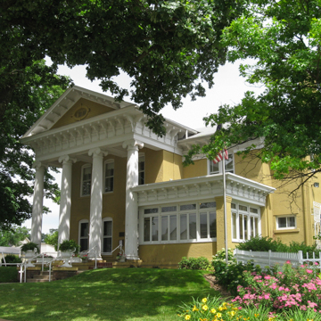View from southeast, front of house