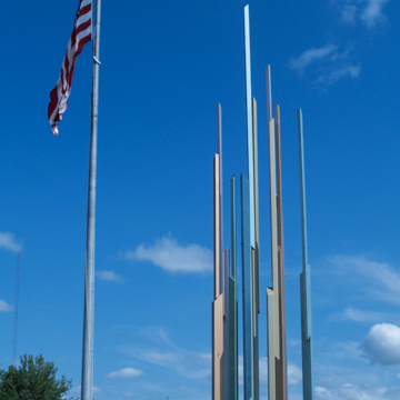 Steel monument