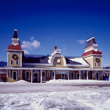 Railway station in North Conway, New Hampshire.