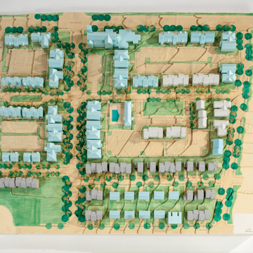 Architectural model of Crawford Square, Urban Design Associates, 1991