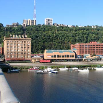Station Square the former Pittsburgh&Lake Erie Railroad complex seen from the Smithfield Street Bridge.