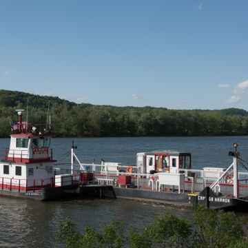 Ferry Landing and Oil Derrick
