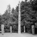 Totems adjacent to the Visitors' Center, c. 1968