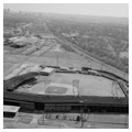 Aerial view looking west