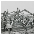 Roof construction by students at Tuskegee Institute, c. 1902