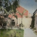 Back Patio with the "Big Red Barn" in the background, c. 1925