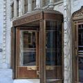 Main entrance, showing Pfleuger's hybridized cloud ornament.