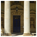 Entry under portico