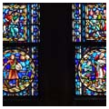 Medallion windows, glass by Willett Studios