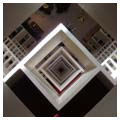Atrium concrete trellis