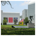 Renzo Piano addition, Lichtenstein House III and Rodin's L'Ombre