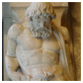 Detail, dining room fireplace