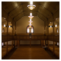 View of assembly hall entrance wall