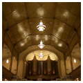 View of assembly hall ceiling