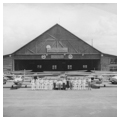 Hangar with Idaho Aviation Center staff, c. 1955