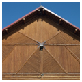 Gable end with exposed truss
