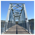 Adapted 1921 warren truss steel swing bridge