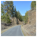 Railroad cut through basaltic outcrop