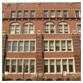 East elevation, looking west