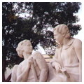 Sculptures, west side of entrance