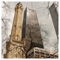 South elevation and Old Water Tower, looking northeast