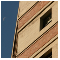 Detail, brick spandrels and concrete