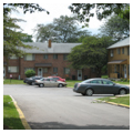 Apartments with central parking