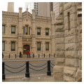 Detail, northeast corner of water tower, west elevation of pumping station