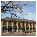 Bank/department store, east elevation, looking northwest