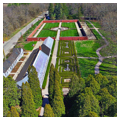 Aerial view of gardens