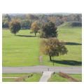 View from Monks Mound across the Grand Plaza