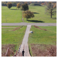 View from Monks Mound across the Grand Plaza