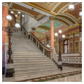 Grand staircase facing northwest