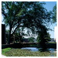Chapels Pond with Bethlehem [Catholic] Chapel and Berlin [Jewish] Chapel