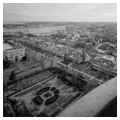 View of officers' housing from dome of chapel, Dec. 1980