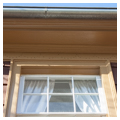 Gougework cornice, east front