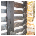 Log detail, exterior