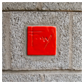 Signature tile by entrance