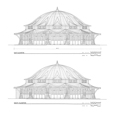 East and south elevation drawing