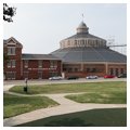 North elevation of print and car shops
