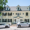 Colonial Revival is well represented by the house designed by New York City architect Edward S. Childs for steel industrialist Walter J. Muncaster (c. 1912; 532 Washington).