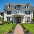 Colonial Revival is well represented by the house designed by Herman Schneider for attorney Robert Henderson (1890s; 519 Washington).